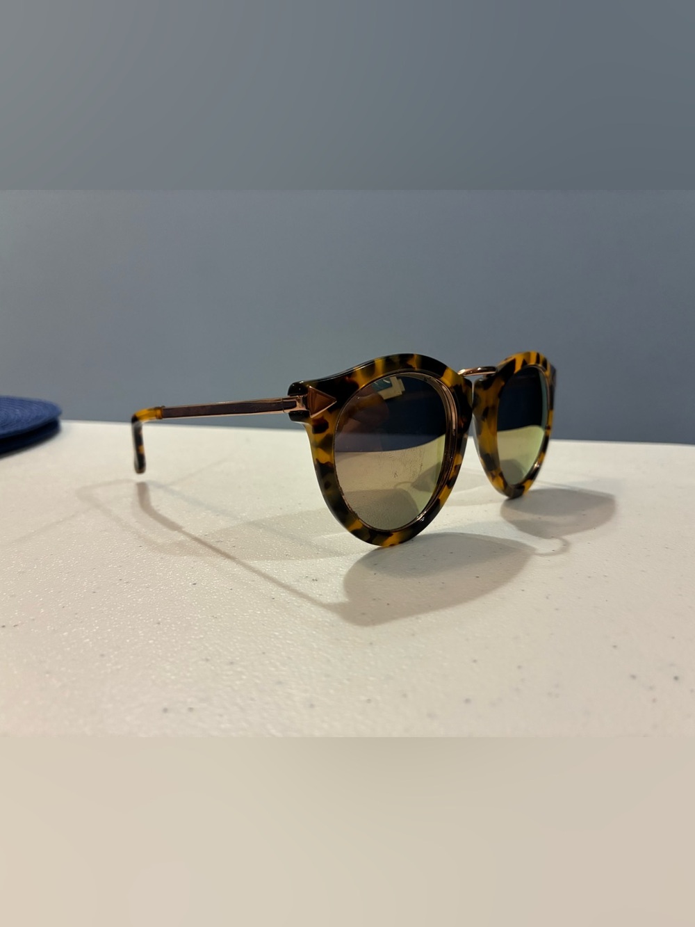 Karen Walker Tortoiseshell Round Sunglasses - Brown Gradient Lenses
